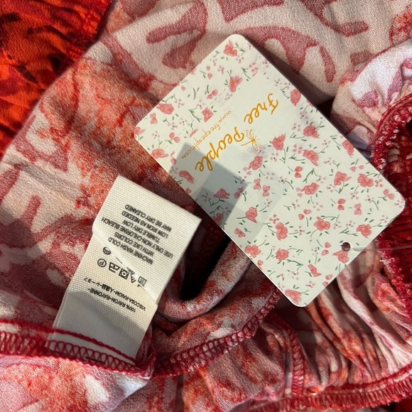 Free People NWT Beach Day mini Red Halter Neck Dress - Picture 8 of 8